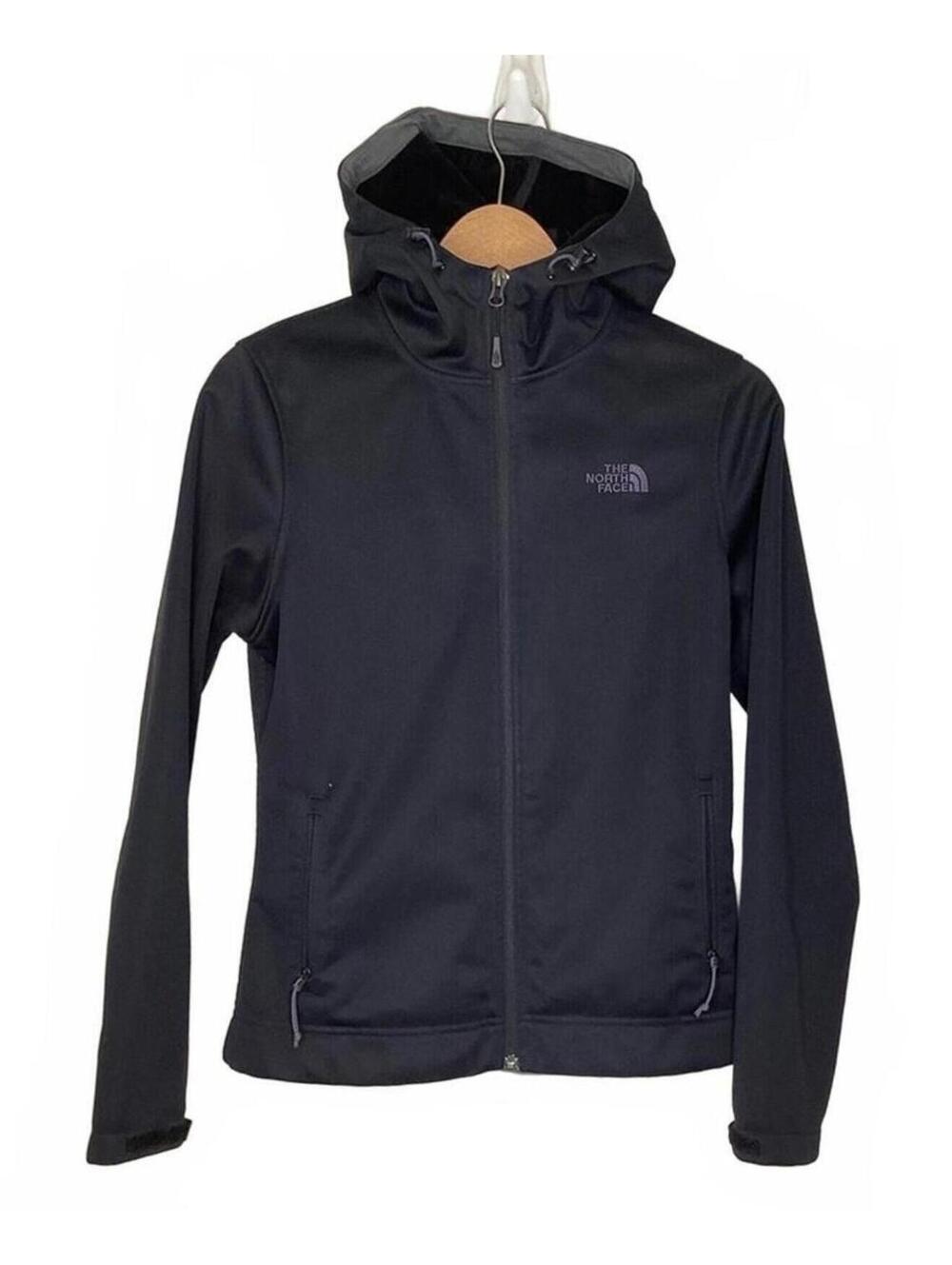 The North Face Womens Hooded Black Fleece Lined Jacket SP